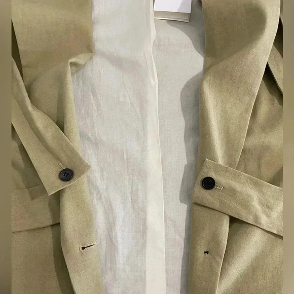 Isabel Marant New Linen Blazer Riller Size 12 Neutral Tan - Picture 11 of 17
